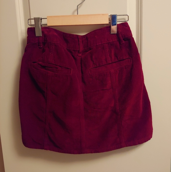 High waisted courdaroy button up skirt - Picture 3 of 3